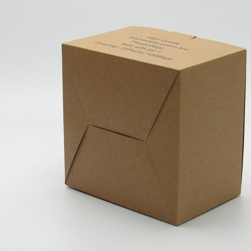 定制通用产品包装盒 长方形中性牛皮纸盒 简约折叠礼品纸盒扣底盒